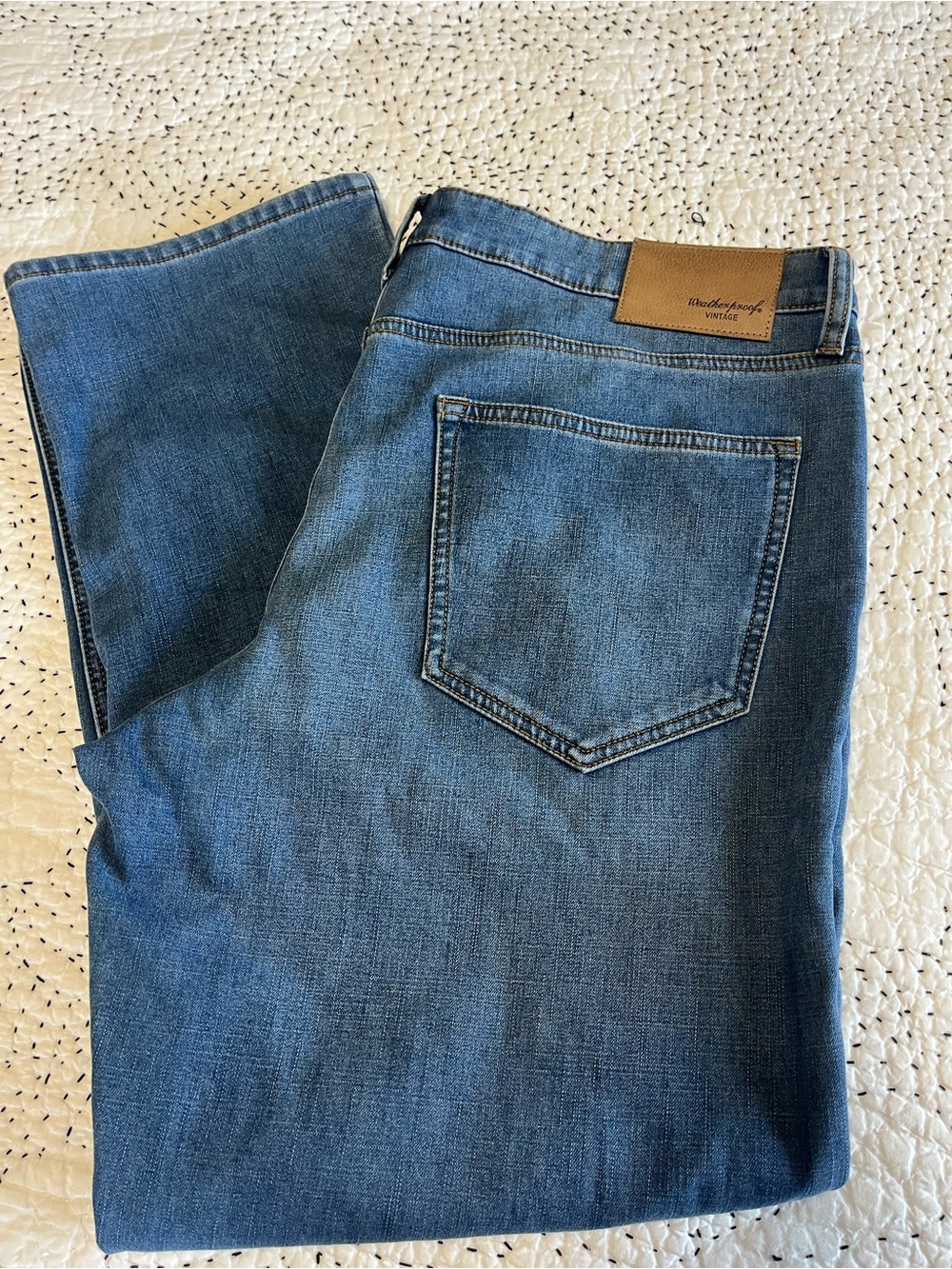 Weatherproof Vintage Men’s Fleece Lined Jeans Regular Fit 38X30 Buffalo Plaid